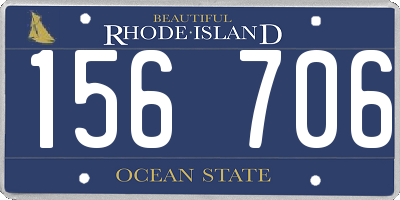 RI license plate 156706