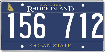 RI license plate 156712