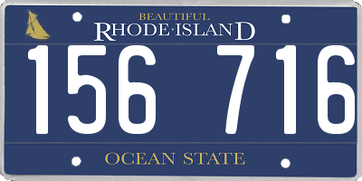 RI license plate 156716