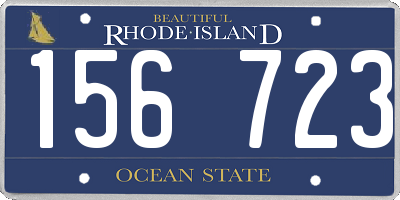 RI license plate 156723