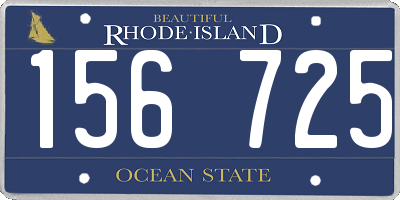 RI license plate 156725
