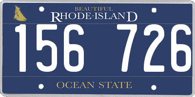 RI license plate 156726