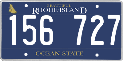 RI license plate 156727