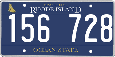 RI license plate 156728