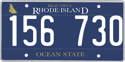 RI license plate 156730