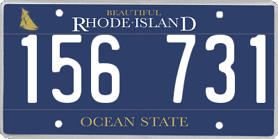 RI license plate 156731