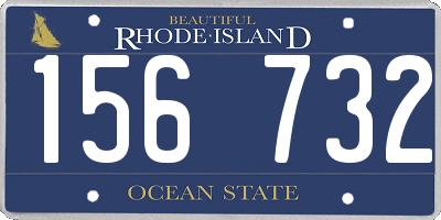RI license plate 156732