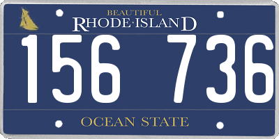 RI license plate 156736