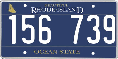 RI license plate 156739