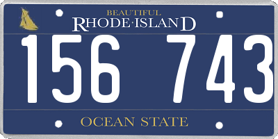 RI license plate 156743