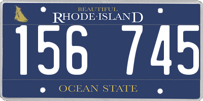 RI license plate 156745