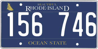 RI license plate 156746