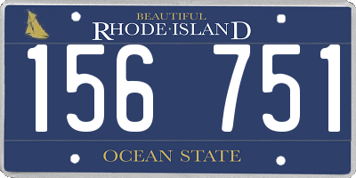 RI license plate 156751