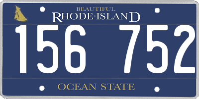 RI license plate 156752