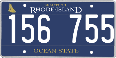 RI license plate 156755
