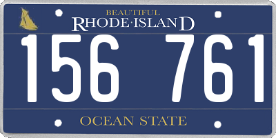 RI license plate 156761