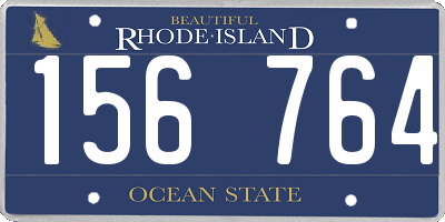 RI license plate 156764