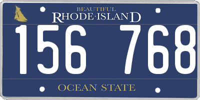 RI license plate 156768