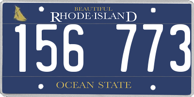 RI license plate 156773