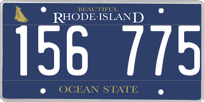 RI license plate 156775
