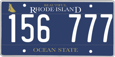 RI license plate 156777