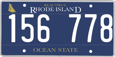 RI license plate 156778