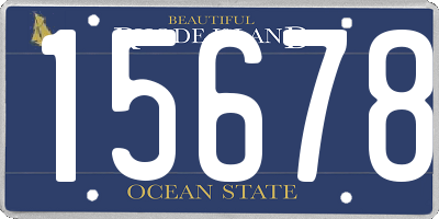 RI license plate 15678
