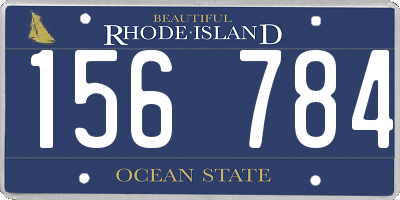 RI license plate 156784