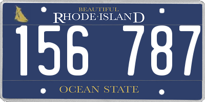 RI license plate 156787