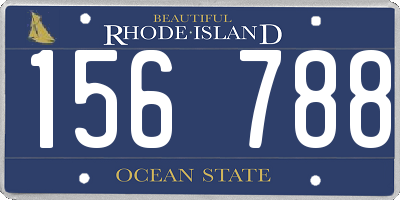 RI license plate 156788