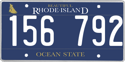 RI license plate 156792