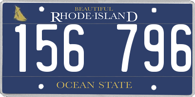 RI license plate 156796