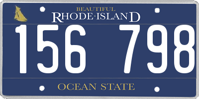 RI license plate 156798