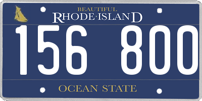 RI license plate 156800