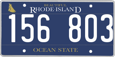 RI license plate 156803