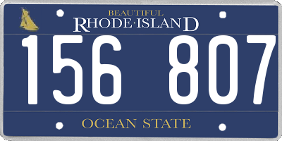RI license plate 156807