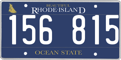 RI license plate 156815