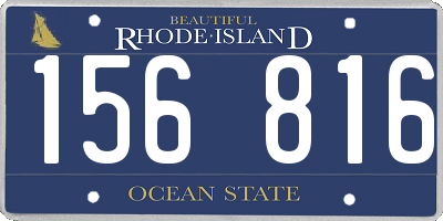 RI license plate 156816
