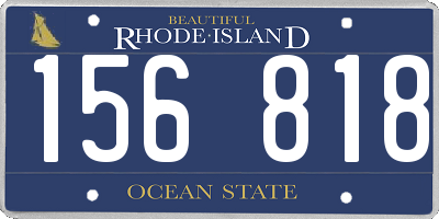 RI license plate 156818