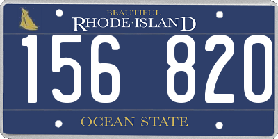 RI license plate 156820