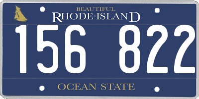 RI license plate 156822