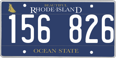 RI license plate 156826
