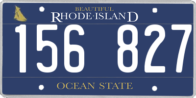RI license plate 156827
