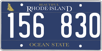 RI license plate 156830