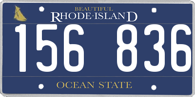 RI license plate 156836