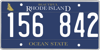 RI license plate 156842
