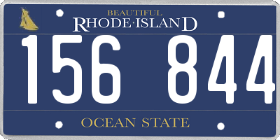 RI license plate 156844