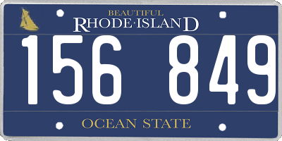 RI license plate 156849
