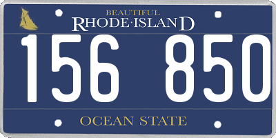 RI license plate 156850