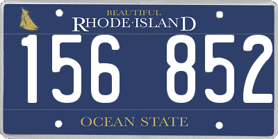 RI license plate 156852